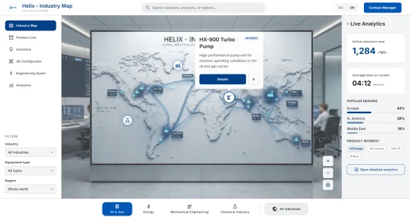 Helix Industry · интерактивный инфокиоск для выставочного стенда