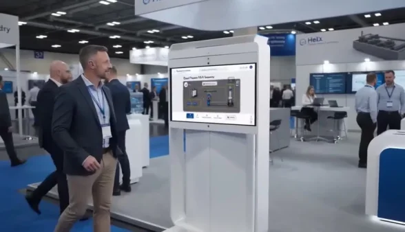 Helix Industry · интерактивный инфокиоск для выставочного стенда